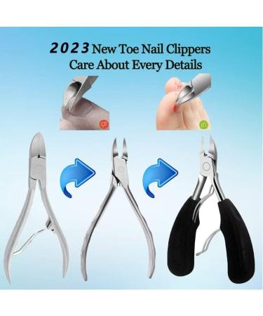 Professional Toe Nail Clippers for Thick Nails - Stainless Steel Ingrown Toenail Tool for Men, Women, and Seniors - Fingernail Clippers Set in Black - Buy Online on GoSupps.com