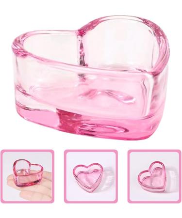 minkissy Nail Dappen Cup Heart Shape Dappen Dish Cups Acrylic Nail Dish Bowl Monomer Dish Glass Decorative Nail Brush Cup Manicure Tool Supply Pink - Buy Online on GoSupps.com