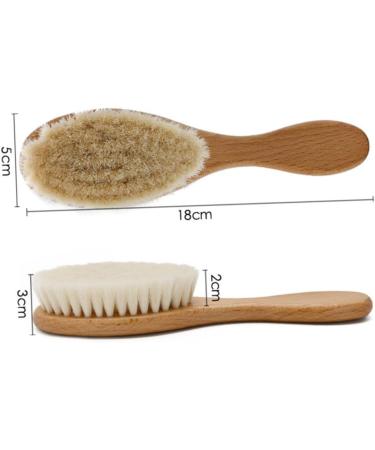 Hemoton Baby Bath Set - Bamboo Wooden Handle Toddler Hair Brush and Shower Massage Brush - Soft White Baby Suit - 18x5CM - Buy Online on GoSupps.com