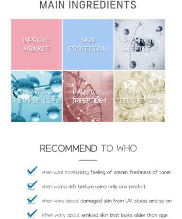 Peptide Multi Care Cream Toner 6.76 fl oz - 2 in 1 Hydrating Toner and Cream with Plant Extracts and Peptides Korean Skincare - Buy Online on GoSupps.com