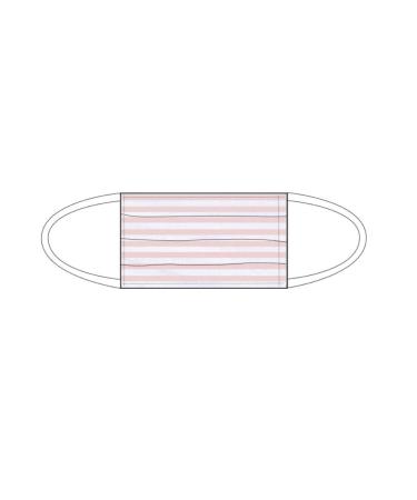 Mouth and nose mask - Kids rose-white striped