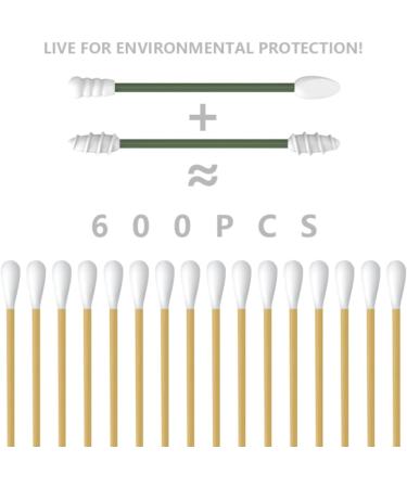Silicone Cotton Swabs - Reusable & Portable Ear Q-Tips for Cleaning & Makeup (2 Pcs Green) | Eco-Friendly Ear Care Solution - Buy Online on GoSupps.com