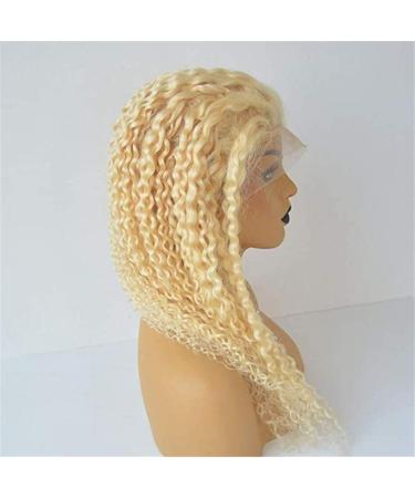 Blonde 13x4 Lace Front Wig Curly Transparent Brazilian Remy Real Hair for Black Women | 150% Density | 24 Inches - Buy Online on GoSupps.com