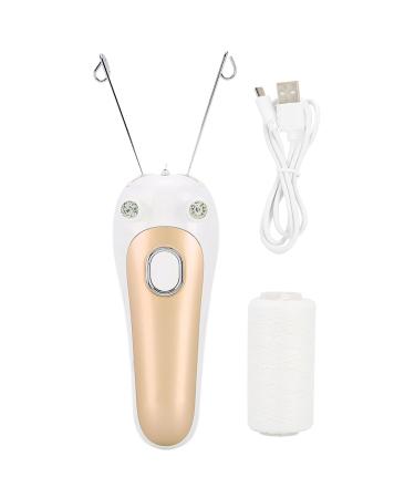 Epilator - Hair removal with thread electric epilator with thread for use on the face arm and leg (gold)