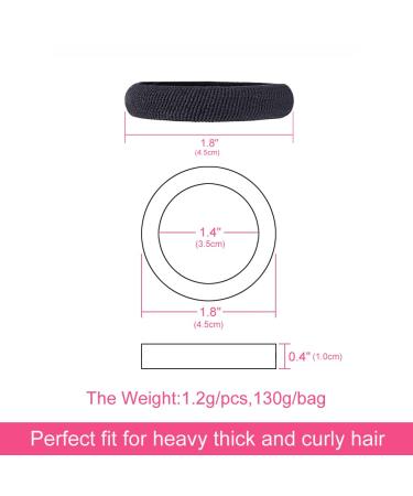 J-MEE Seamless Cotton Hair Bands 100PCS for Thick Hair - Neutral Colors | Ponytail Holders & Headband Scrunchies Hair Accessories - Buy Online on GoSupps.com
