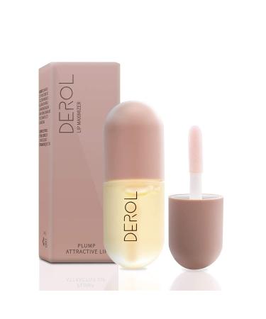 DEROL Lip Plumper by Vafee, Natural Lip Plumper and Lip Care Serum, Lip Enhancer for Fuller, Lip Mask, Beautiful Fuller, Hydrating & Reduce Fine Lines 5.5ML (Day)