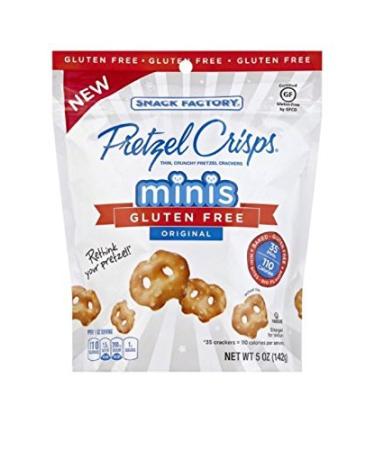 Gluten Free Pretzel Crisps Minis - Original Flavor 5 oz bag (4 pack) 5 Ounce (Pack of 4)