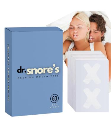 Dr. Snore's Premium Mouth Tape for Sleep Gentle Sleep Strips for Better Nose Breathing Less Mouth Breathing Improve Night Sleep and Instant Snoring Relief (60PCS)