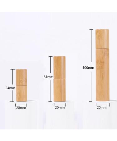 Zeoabsy 10ml Clear Glass Bottles Set - Eco-Friendly Bamboo Roll-On & Accessories for Essential Oils & Aromatherapy - Buy Online on GoSupps.com