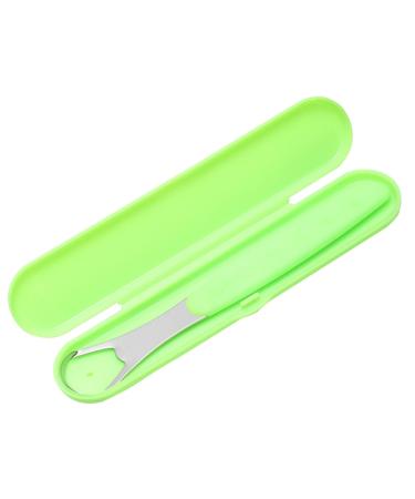 Xiyinli tongue scraps made of stainless steel double -sided curved shape tongue cleaner for adults children improves oral reduces bad breath green