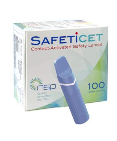 Contact-Activated Safety Lancet Blue 100 Units. Needle Size 21G. Penetration Depth 2.50 mm. Volume: High Blue - Penetration 2.50 Mm.high Volume. 21 G