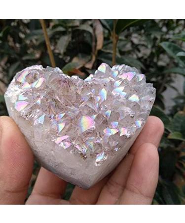 Natural Crystal Rough 6-7cm Quartz Crystal Titanium Bismuth Silicon Cluster Heart Rainbows Stones - Buy Online on GoSupps.com