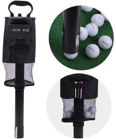 TRUE Golf Ball Retriever & Shag Bag with Removable Tube - Black - Buy Online on GoSupps.com