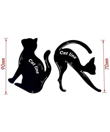 WOO LANDO Cat Eyeliner Template for Precise Eyeliner Set of 2 Cat Shapes for Eyeliner Smokey Eyes and Cat Eyes Reusable Flexible and Ideal for Beginner Makeup - Buy Online on GoSupps.com