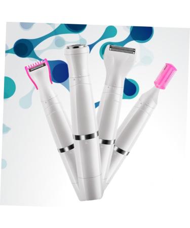 Fomiyes 2-Piece Women's Electric Hair Remover Set - Armpit & Bikini Trimmer Face Razor - 14x5cm White - Buy Online on GoSupps.com