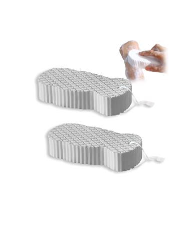 2/4 Pcs Superpeeler Remove Dead Skin Sponge super easy Peeler Body Sponge Magic Bath Sponge Dead Skin Remover Bath Sponge Shower Brush Body Dead Skin Remover (Grey 2)