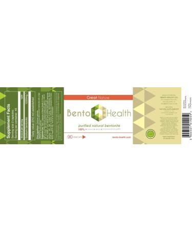 Bentonite Clay Detox - Fast Acting Colon & Liver Cleanse | 90 VegCaps | Non-GMO Gluten Free | BENTOHEALTH - Buy Online on GoSupps.com