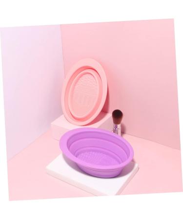 minkissy Makeup Brush Scrub Pad Cosmetics Brush Scrubber Brush Scrubber Pad Silicone Scrubbers Brush Cleaner Tool Makeup Brush Cleaning Mat Brush Cleaner Bow Portable Silica Gel Travel Bowl - Buy Online on GoSupps.com