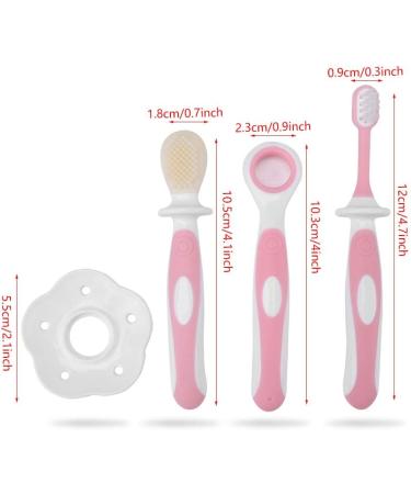 Shop Pink Teething Rings & Dental Care Set for Babies | Perfect for Newborn Tongue Cleaning - Buy Online on GoSupps.com