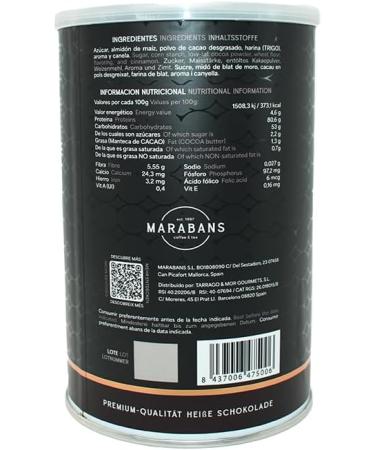  Marabans Coffee & Tea Marabans Chocolate by the Cup - 1kg Pack - Creamy Chocolate with Cocoa Berries Creole - Pure and Permanent Flavour - Buy Online on GoSupps.com