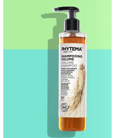 PHYTEMA - Organic Energizing Revitalizing Volume Shampoo for Men and Women Shaped Sheathed and Deeply Nourished Hair in a Single Step 250 ml - Buy Online on GoSupps.com