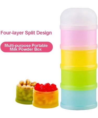 Kidsmile Twist-Lock Formula Dispenser - BPA Free, Stackable Container for On-the-Go Feeding - 4 Feed Compartments, No Powder Leakage - Buy Online on GoSupps.com