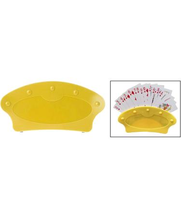 Yellow Playing Card Holder Set - Pack of 5 Durable Plastic 21.5 x 10 cm - Perfect for Games | International Shipping - Buy Online on GoSupps.com