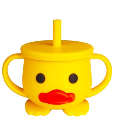 Toddler Cup  Silicone Training Cup  Sippy Cup for Baby  Baby Led Weaning Cup With Lid & Double Handle  Unbreakable  7oz  6+ Months Sippy Cup-Yellow - Buy Online on GoSupps.com