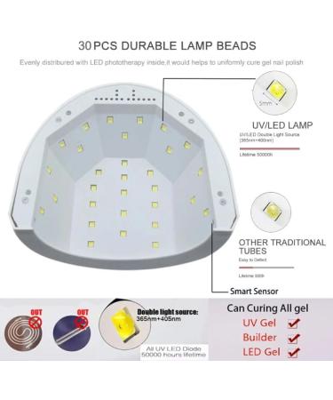SUN ONE UV LED Lamp 2-in-1 EAC by Global Fashion |48W Dual Light Gel Polish Dryer | Professional Salon & Home Manicure & Pedicure (3 Timer Settings) - Buy Online on GoSupps.com