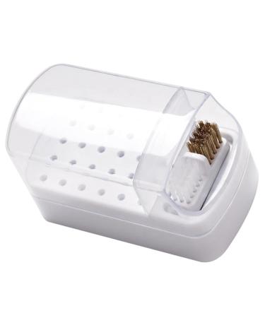 Beaupretty Grinding Head Cleaning Box Manicure Supplies Nail Salon Product Manicure Supply Nail Art Stand Nail Tech Organizers and Storage Display Stand Plastic Ceramics Women's