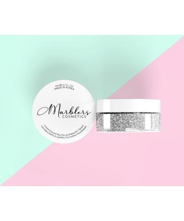 MARBLERS Cosmetic Grade Fine Glitter Duo: Holo Silver & Holo 24K Gold 0.36oz | Non-Toxic Vegan Glitter for Face, Body, Nails | Festival Rave & Party Makeup - Buy Online on GoSupps.com