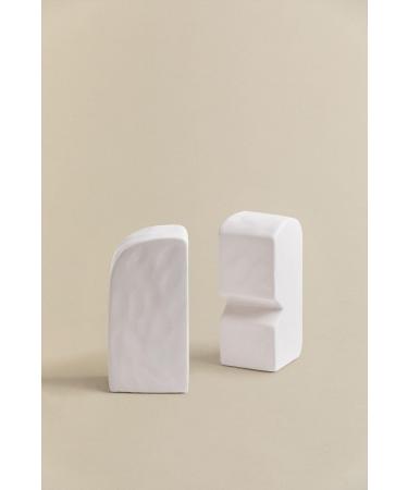 SKLUM Set of 2 White Ceramic Eagle Bookends | Elegant Home Decor | International Shipping Available - Buy Online on GoSupps.com