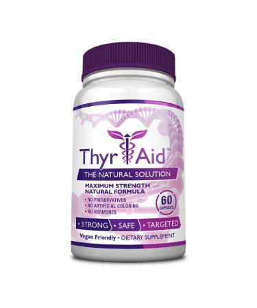 ThyrAid: Best Thyroid Support Supplement - Boosts Metabolism & Energy Levels and Maintains Healthy Weight - Supports Healthy Thyroid Function -Vegan Friendly Formula - 1 Bottle (1 Month Supply)