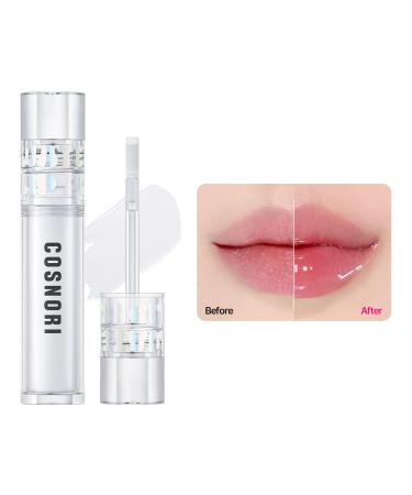COSNORI Water-full Lip Plumper - Lip volumizing effect Plump & moist texture Hydrated lips Vegan (Strong 01 Clear)