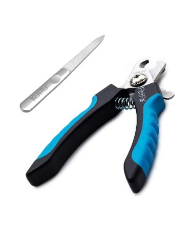 Petp l Profi claw scissors for dogs & cats in animal salon quality - claw cutter claw care for at home - claw care simply & safe for home by the spacer - Safety Guard Feile + claw scissors