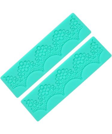 HOMSFOU 4 Pcs Cakesicles Mold De para Gelatinas Silicone Molds Cake Mold Cake Toppers Cake Decorations Fondant Molds DIY Mould Silicone Baking Mold 3D Fringe Lace 17.5X4.8CMx2pcs Greenx2pcs - Buy Online on GoSupps.com