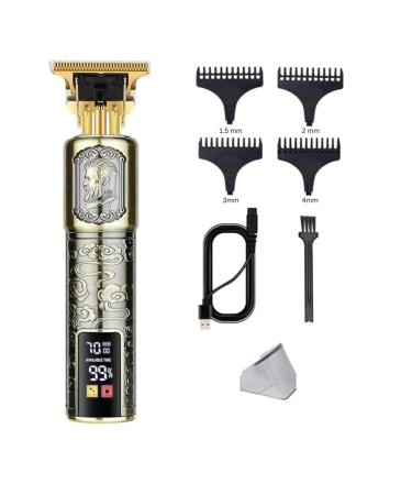 Electric Trimmer Men Hair and Beard Cordless Professional Grooming Cutting Kit Electric Razor LED Display Mustache T Blade Liners Trimmer Electric Shavers Zero Gapped Edgers Gifts for Men