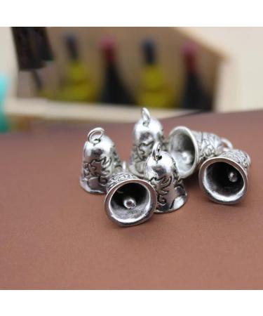 25 Christmas Jingle Bells Vintage Pendants - Xmas Tree Hanging Small Craft Bells - Antique Silver - Buy Online on GoSupps.com