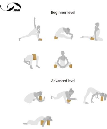 JBM Yoga Blocks 2 Pack - Cork & EVA Foam Set with Strap | Yoga Bricks for Stretching - Buy Online on GoSupps.com
