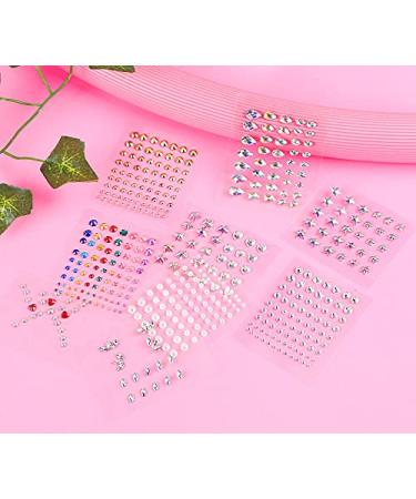 ZLXIN 10 Sheets Self Adhesive Rhinestone Stickers - Starlight Style Face Gems for Women, Festival Accessory and Nail Art Decorations - Buy Online on GoSupps.com