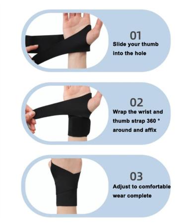 Ultra Thin Wrist Thumb Support Braces - Compression Gloves for Pain Relief | Adjustable Sports Thumb Bandage for Carpal Tunnel Arthritis & Tendonitis - Black - Buy Online on GoSupps.com