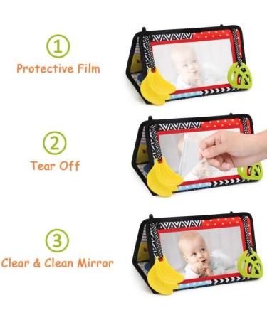 Ballery Baby Mirror Toy & Crinkle Book | High Contrast Infant Book & Mirror | Perfect Gift for Newborns 0-12 Months - Buy Online on GoSupps.com