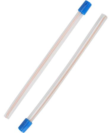100 One-Way Sparkling Sucker Straws | Latex-Free Suction Tips | Flexible Transparent Hose with Blue Tips | Oral Care Accessories for International Shipping - Buy Online on GoSupps.com