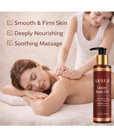Luxuz Luxury Body Firming Oil Lightweight Moisturizing Body Oil for Smoother-Looking Skin Fast-Absorbing & Non-Greasy Botanical Formula with Vitamin E Almond & Rosehip Oils 3.4 fl oz - Buy Online on GoSupps.com
