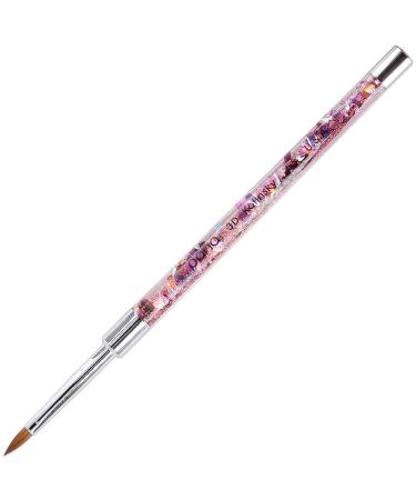PANA 3D Kolinsky Nail Art Brush - Pink Glitter Handle | Size 5 | Acrylic Nail Sculpture Brush - Professional & Beginner Friendly - Buy Online on GoSupps.com