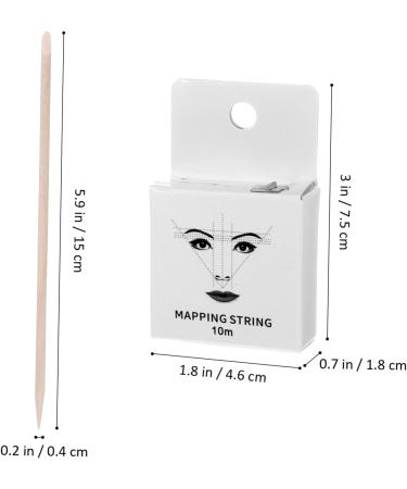 Healeved 1 set string with Tool Ink Measuring Line Brow Supply Marking Mapping Wooden Portable Women Sticks - Buy Online on GoSupps.com