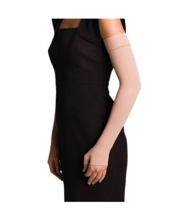 Sigvaris Advance Armsleeve 20-30 mmHg Advance Arm Sleeve With Gauntlet - Beige - Medium Regular Beige MR - Medium Regular