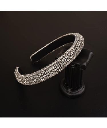 Wiwpar Black Rhinestone Headband for Women - Sparkly Hair Hoop Hair Accessories - Buy Online on GoSupps.com