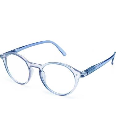 Contacta Jelly Reading Glasses for Men & Women - Blue +1.00 Diopter Half-Transparent Glossy Flex Sticks Includes Glasses Case - Lightweight | Shop Internationally - Buy Online on GoSupps.com