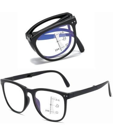 Portable Folding Reading Glasses for Women Men Blue Light Blocking Readers Multifocus Anti Glare Glasses(Couleur:Noir Grandeur:2.0x) - Buy Online on GoSupps.com